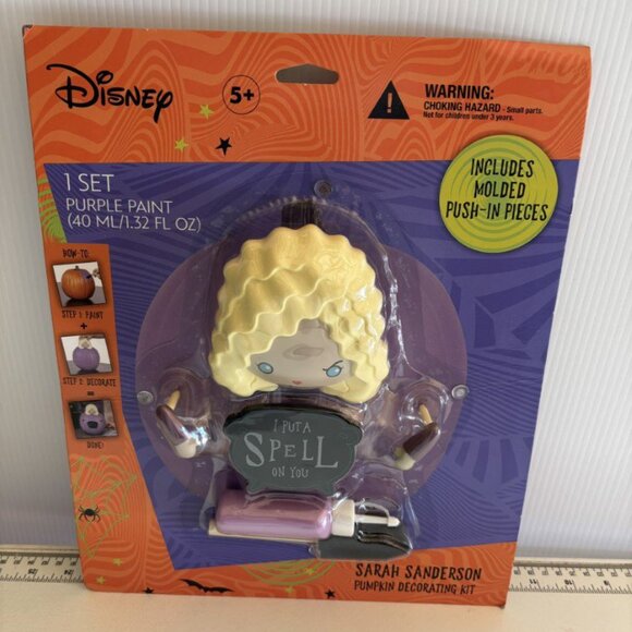 Disney Sarah Hocus Pocus Halloween Pumpkin Push In Cake Top Decoration - Picture 2 of 2